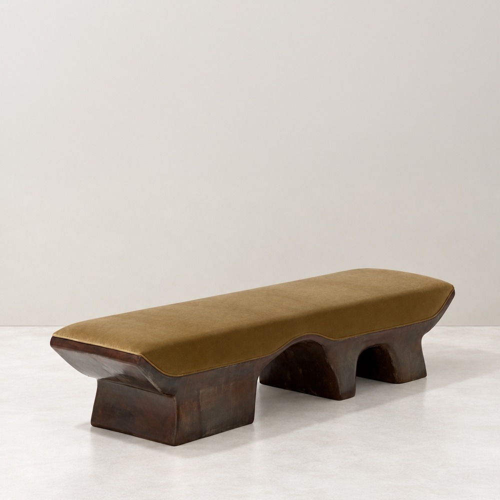 Fluora bench, alternate view 3 - Carlyle Collective