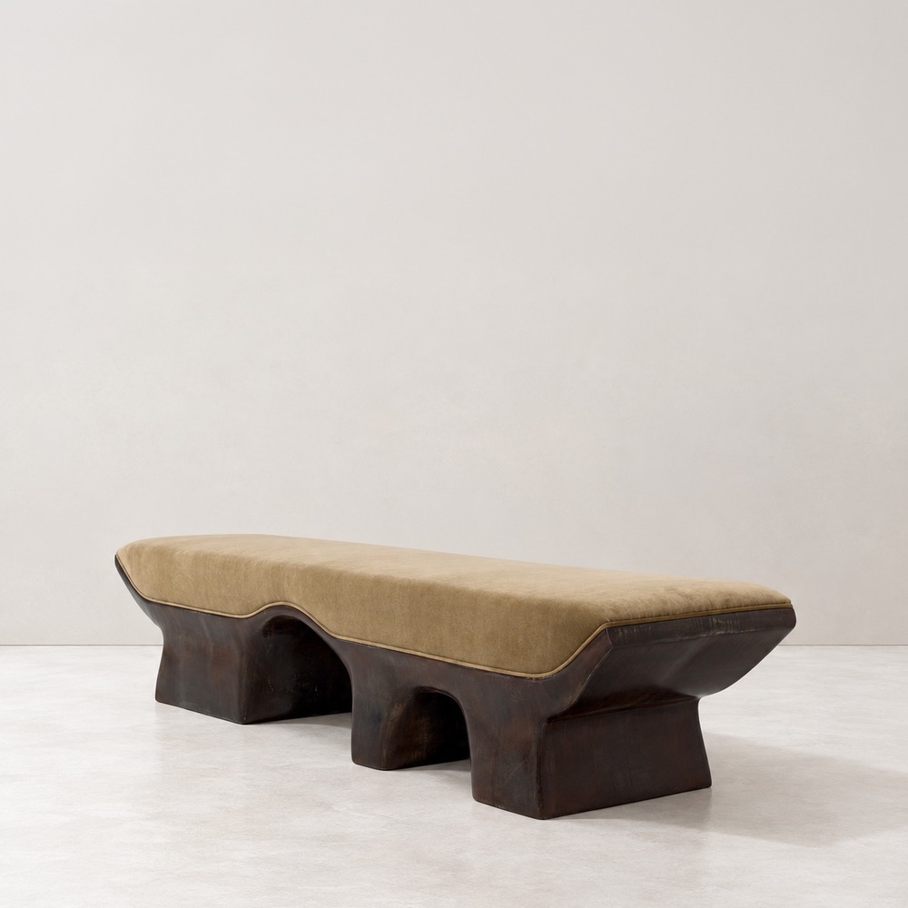 Fluora bench, alternate view 2 - Carlyle Collective