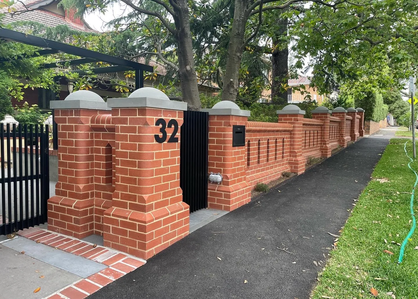 Red brick fence  melbourne