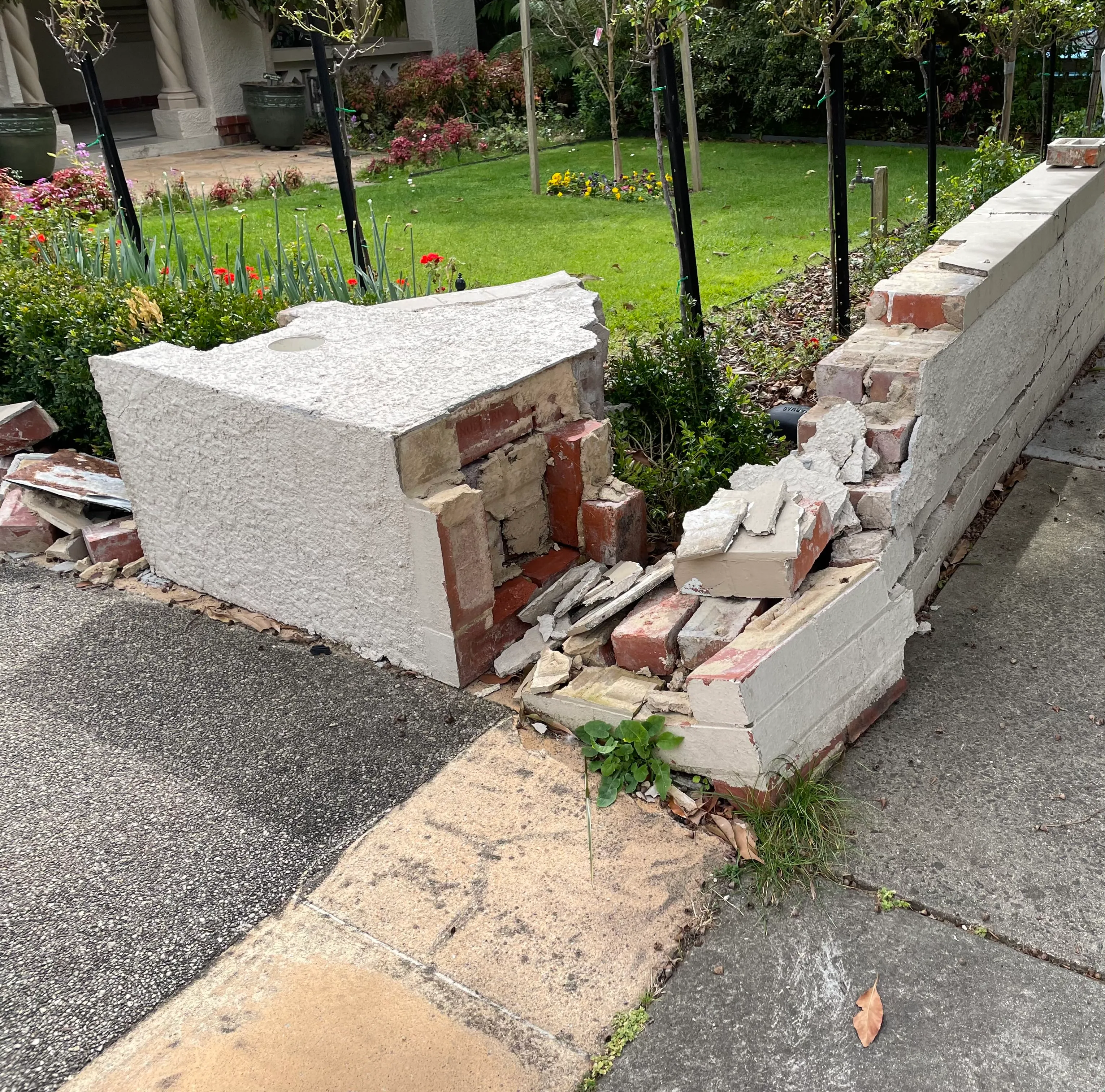 Rendered brick fence Melbourne