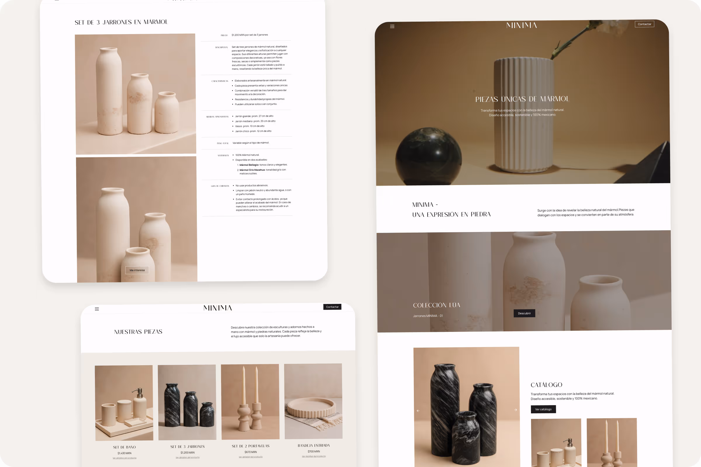 MINIMA Simple elegancia, diseño web