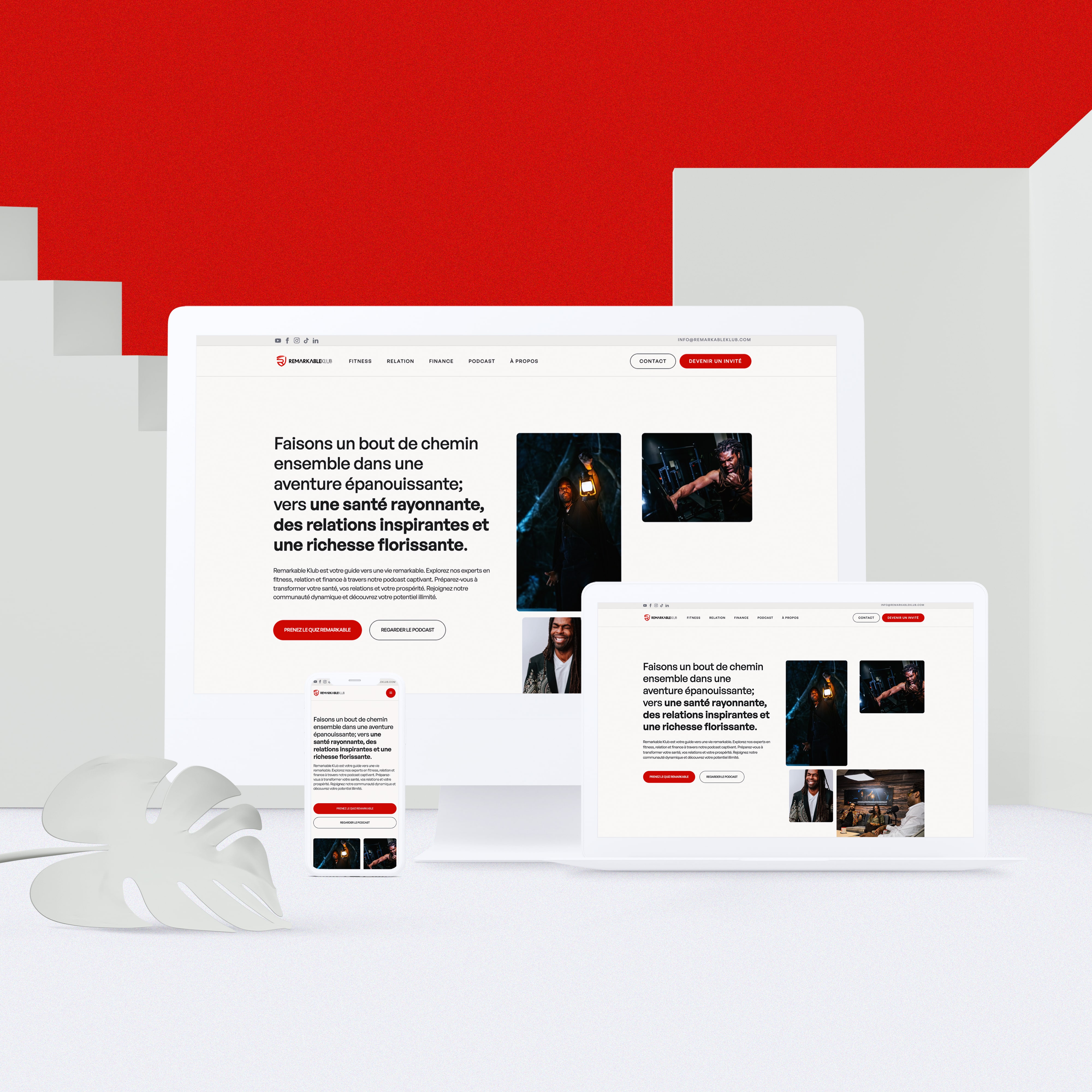 conception de site web pour podcast Remarkable Klub à Montréal, web, graphique et branding