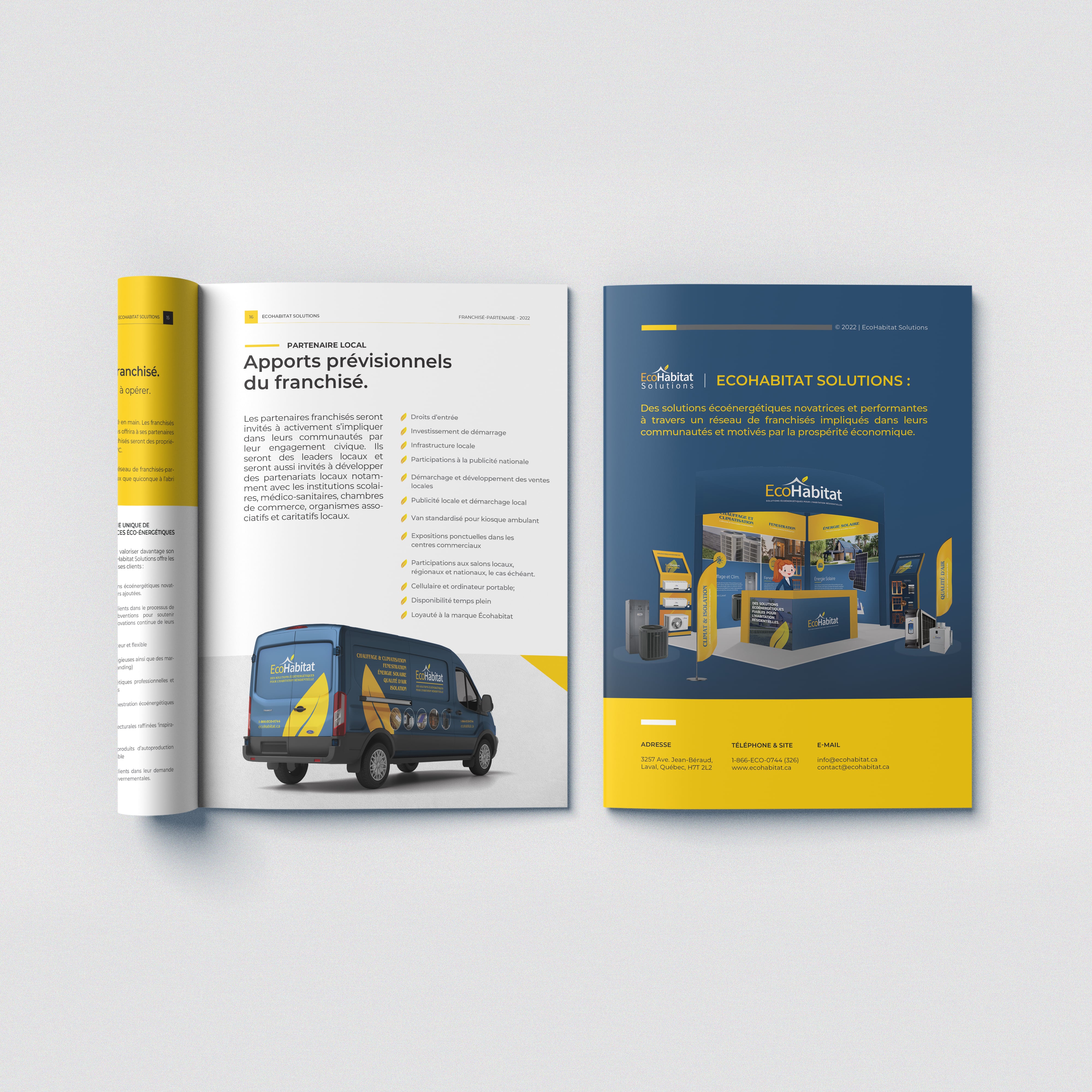 design de catalogue corporatif pour ÉcoHabitat solutions énergétiques