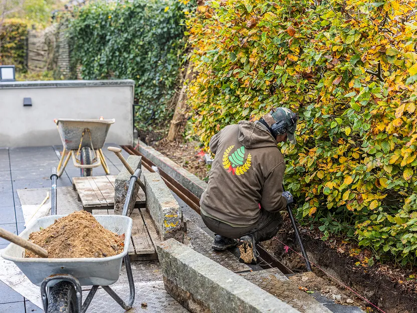Brolægning arbejde af Iversen & Bruun