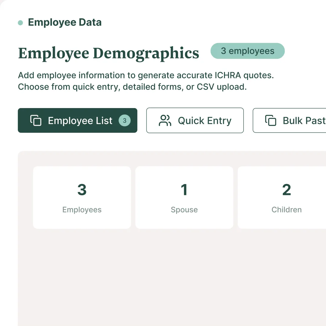 UI Showcase of StretchDollar's "Employee Demographic" UI