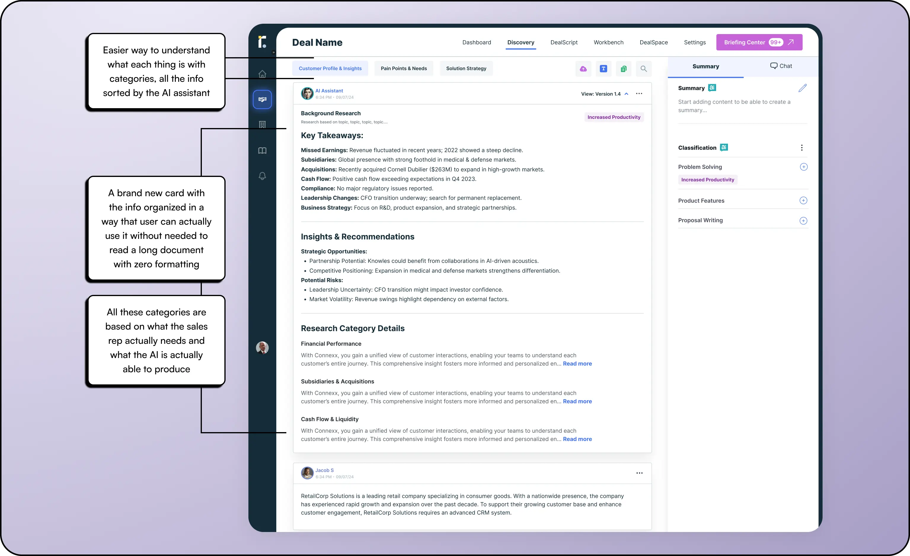 After — first version to kickoff the conversation