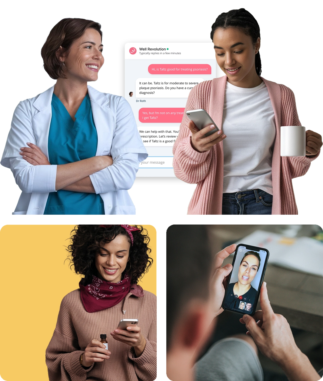 Patient and doctor chat visit on Well Revolution discussion prescription