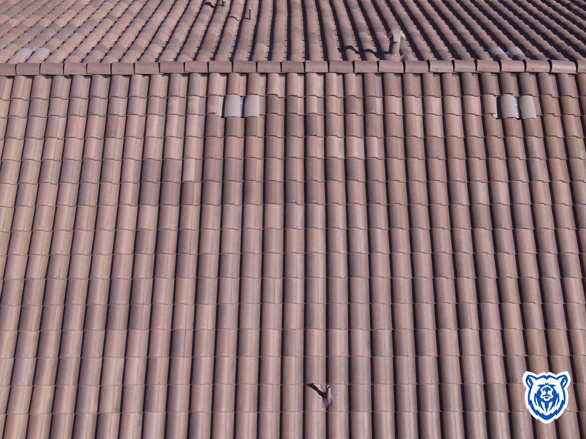 Tile roofing installation close up - SW Albuquerque