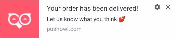 order delivered trigger push notification