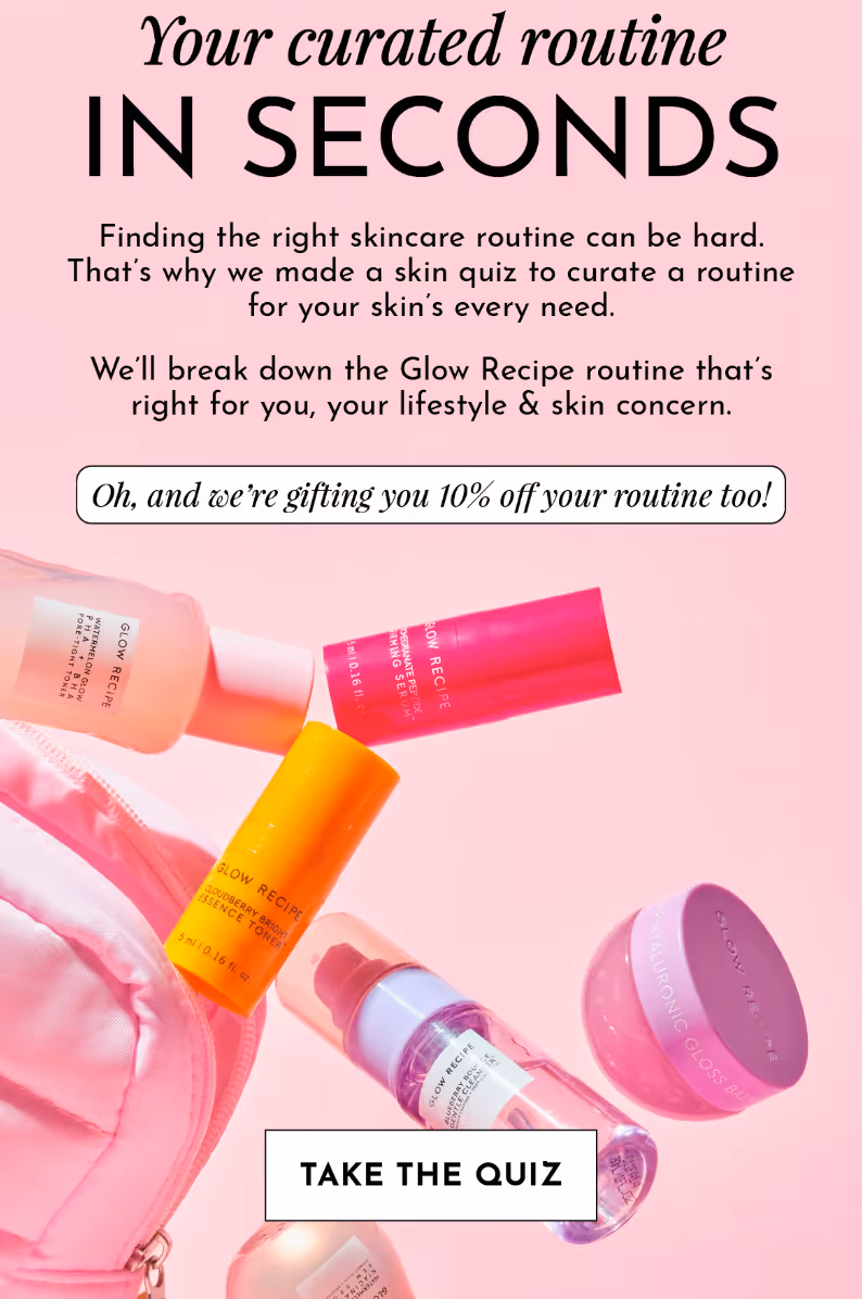 Glow Recipe quiz lead magnet to generate leads