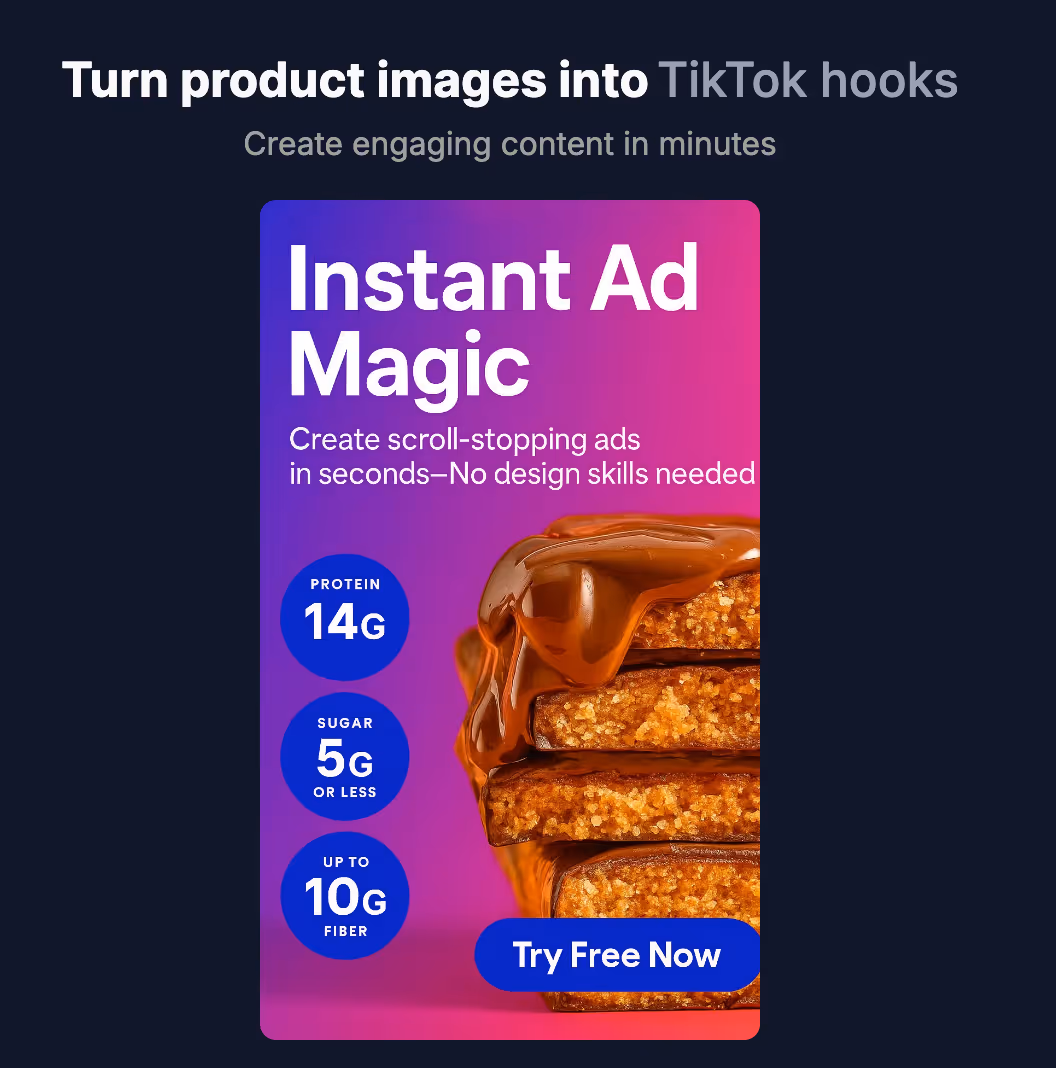 Example of an ad visual made by Magicfit and PushOwl during BFCM
