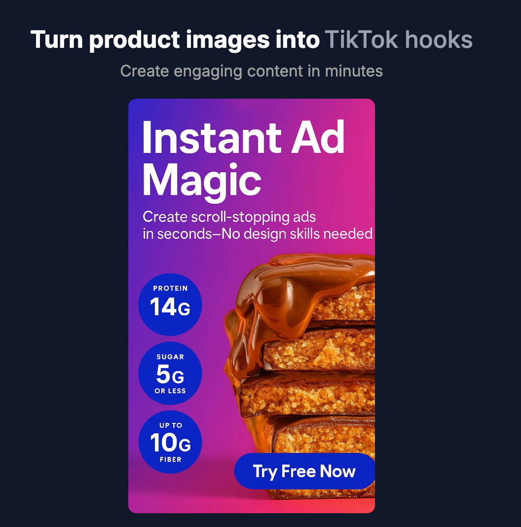 Example of an ad visual made by Magicfit and PushOwl during BFCM