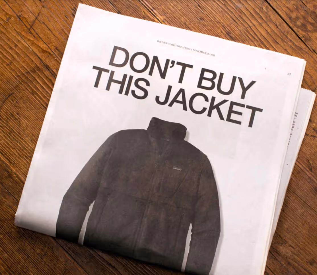 “Don’t buy this jacket” advert by REI as part of cause-related marketing