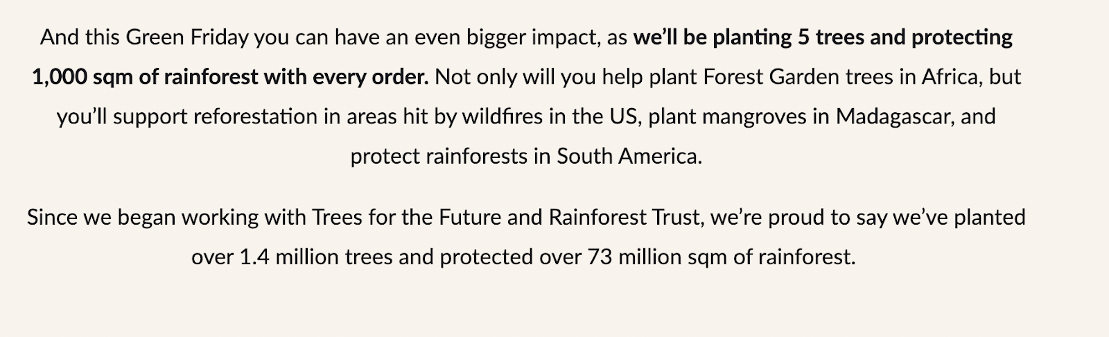 Celebrating Green Friday to create social impact as an e-commerce brand