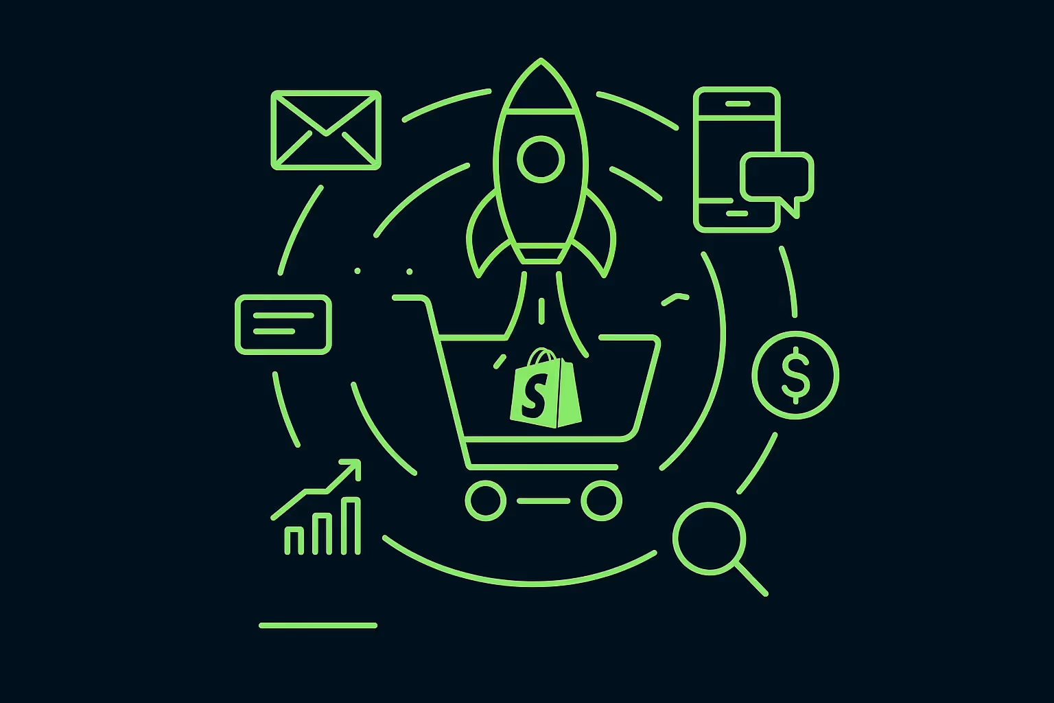 ecommerce marketing strategy growth shown through omnichannel elements like text, email, and push notifications