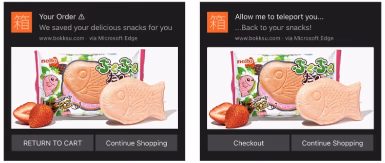 abandoned cart push notification