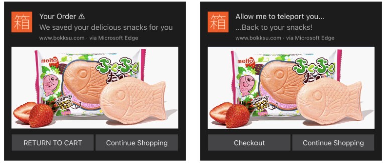 abandoned cart push notification