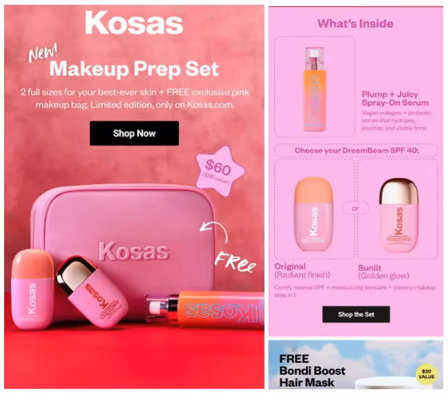 New product line email example