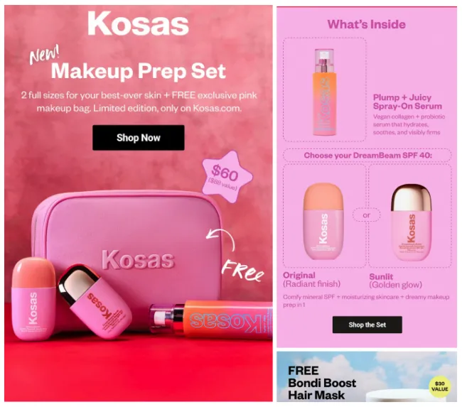 New product line email example