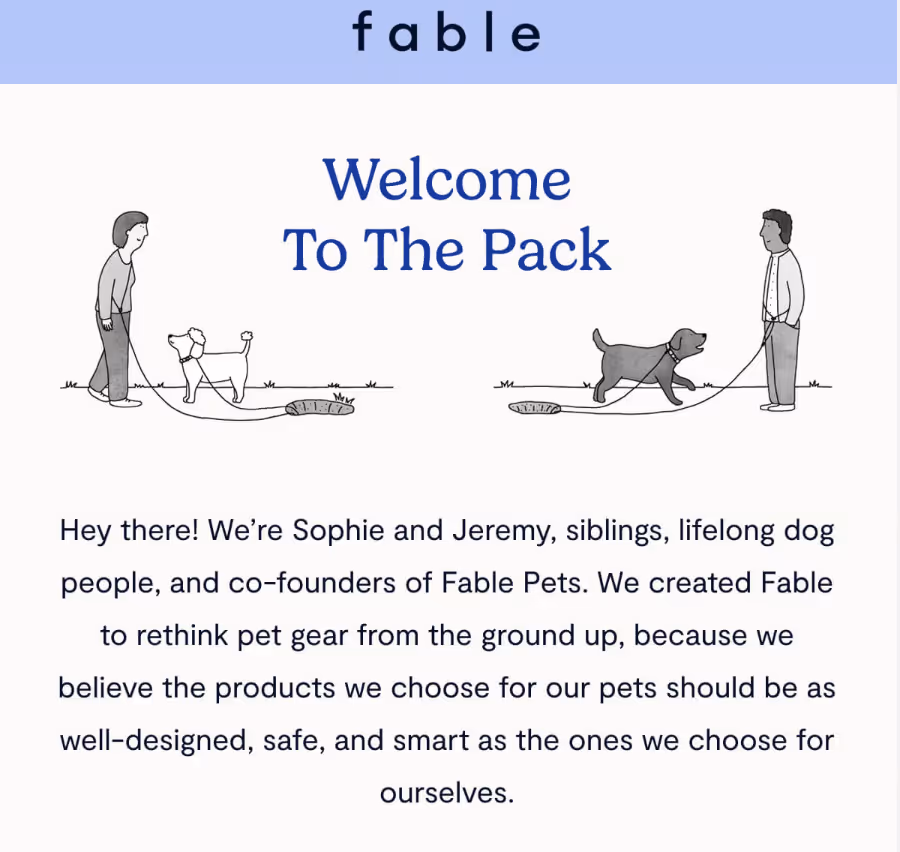 welcome email examples with founder letters