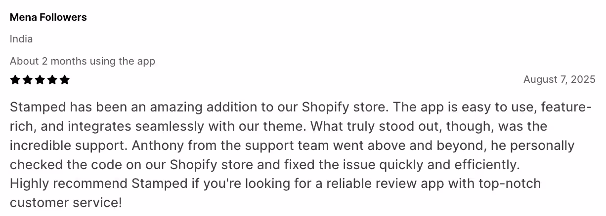 Stamped.io, shopify product reviews app