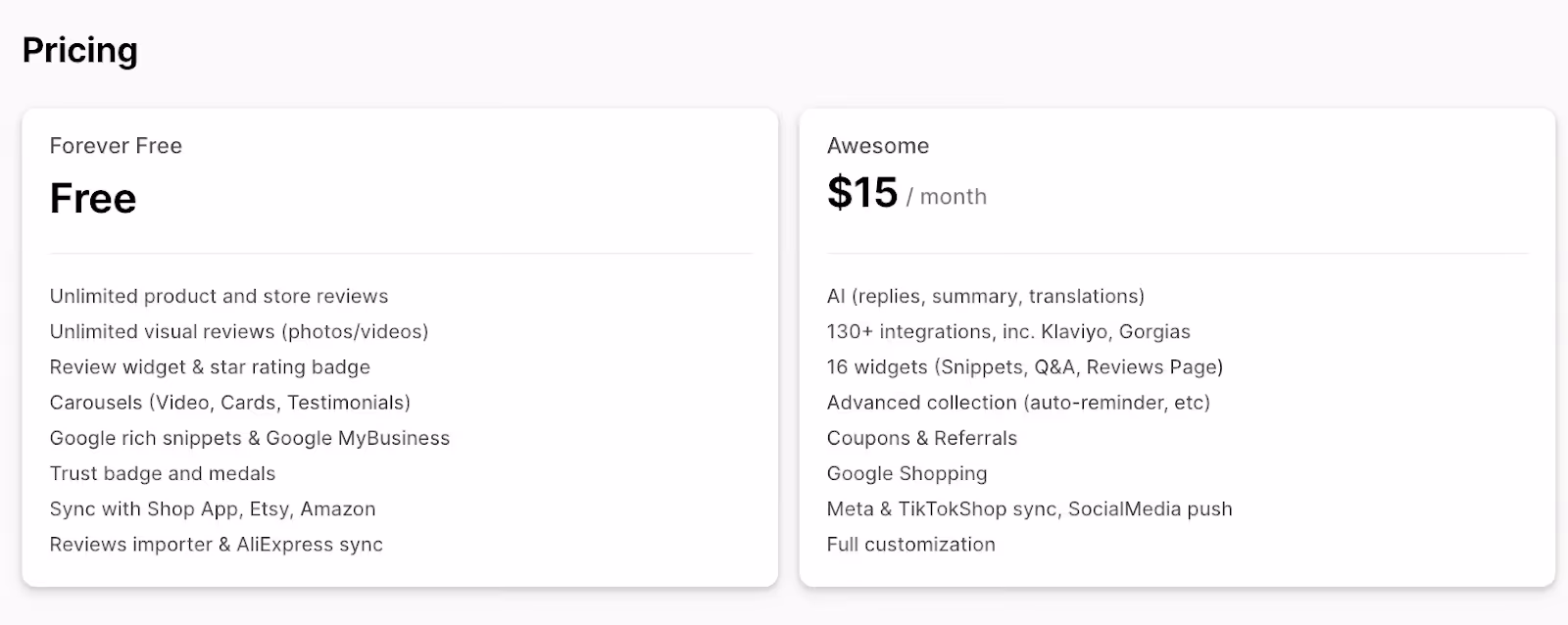 best free product review app for shopify