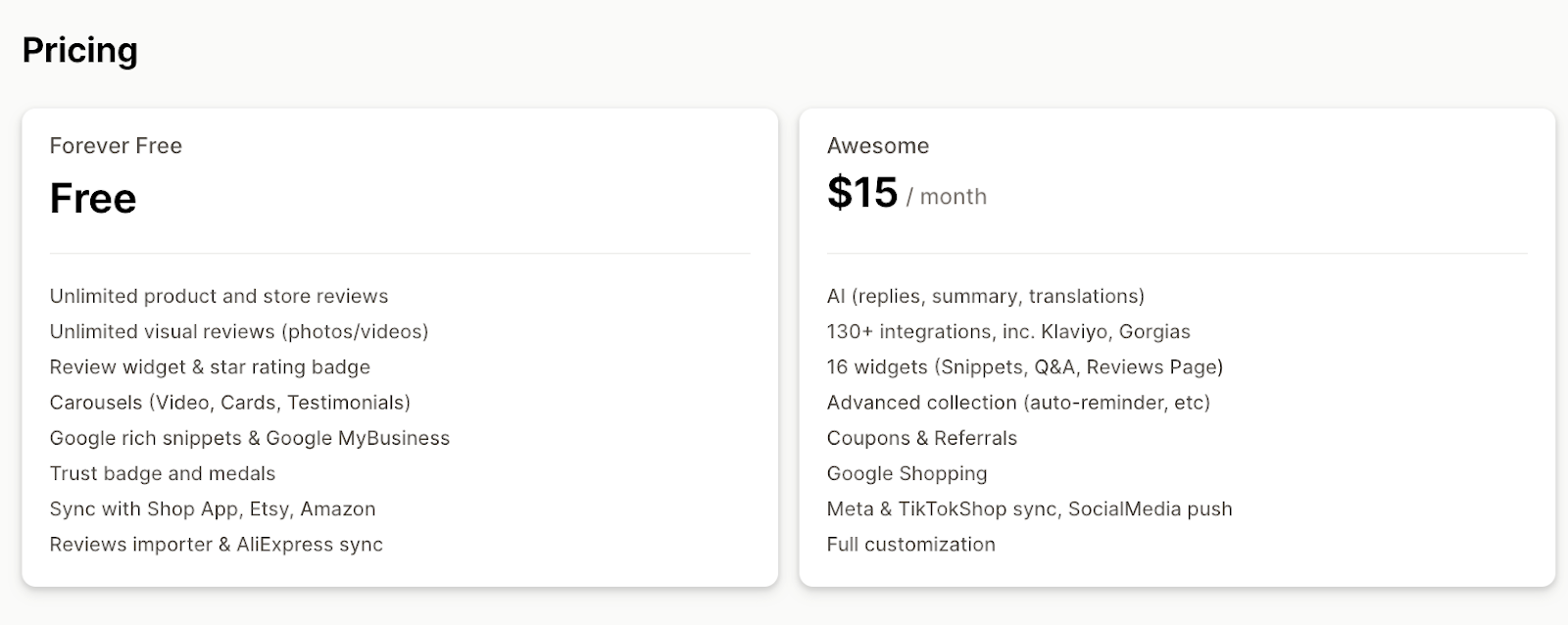 best free product review app for shopify