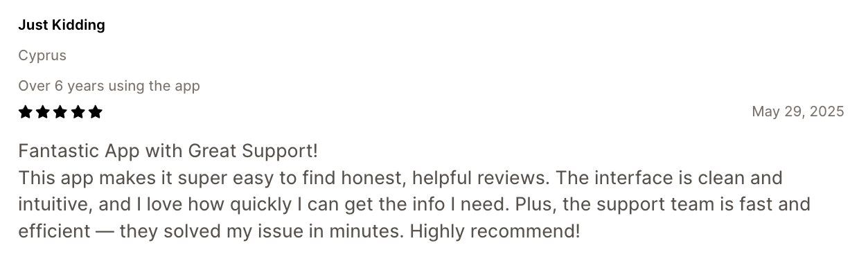 Source: Ali Reviews Shopify App store