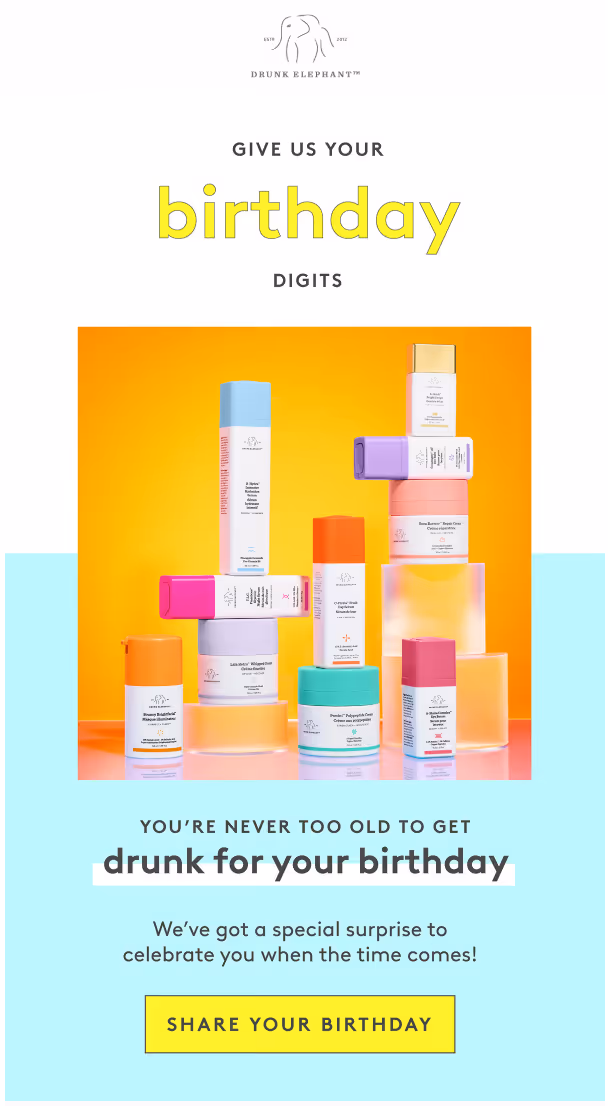 customer birthday emails
