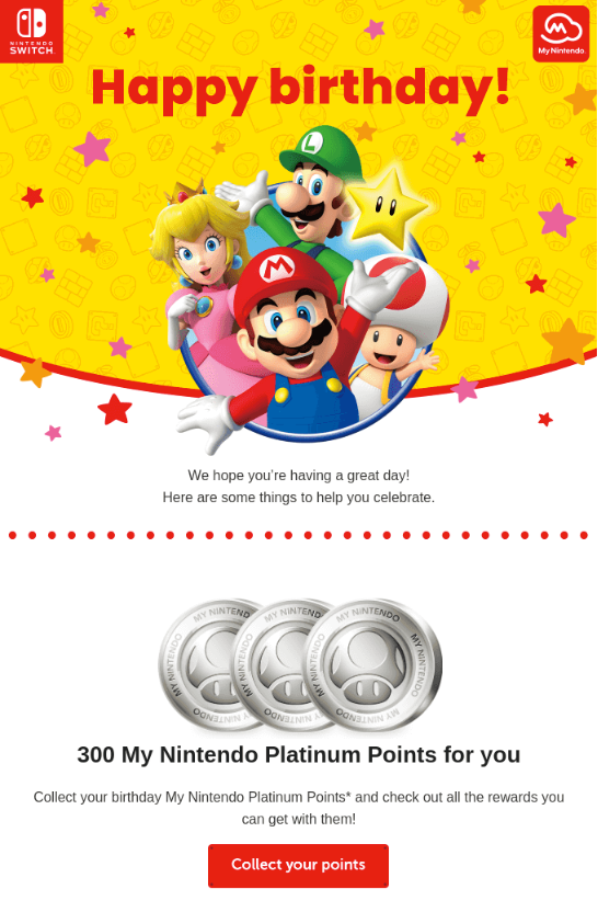 Shopify birthday email automation with points