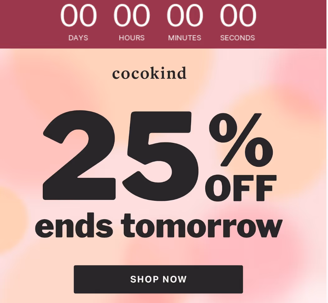 competitors’ email campaigns, like Cocokind