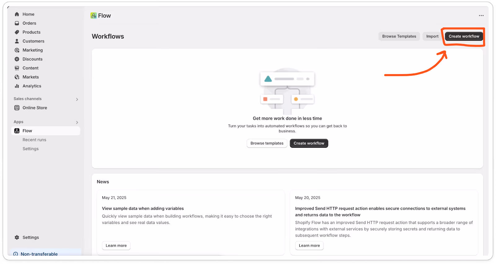 Sms campaign workflow for Shopify store