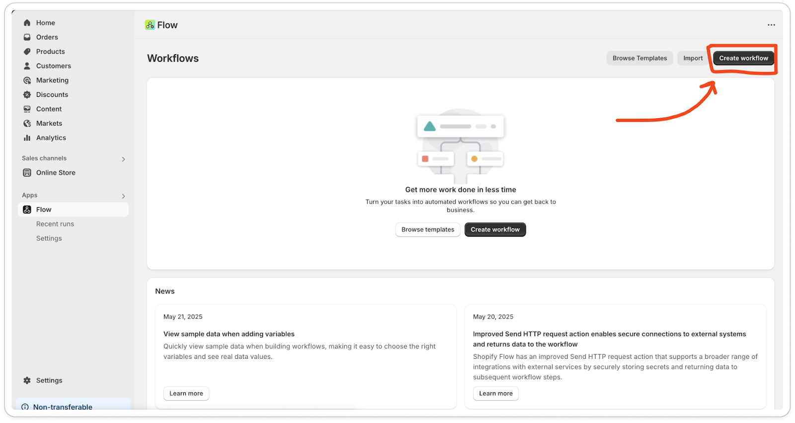 Sms campaign workflow for Shopify store