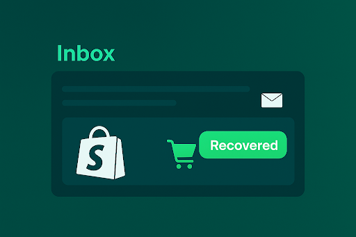 Email alert on a laptop as part of an email marketing campaign for a Shopify store