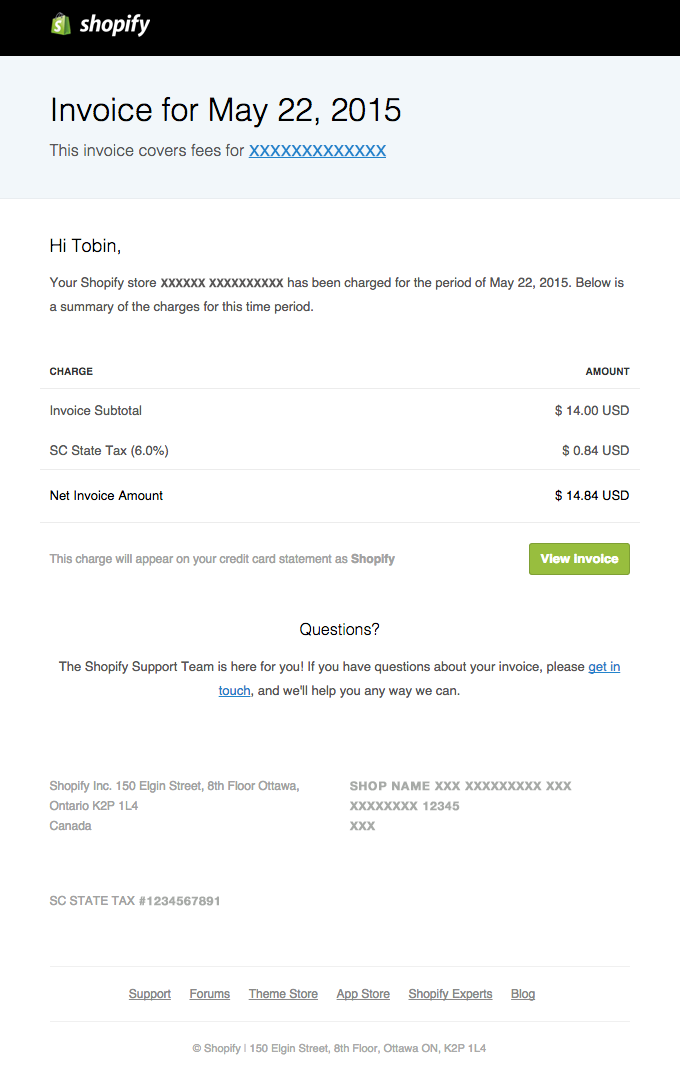 Shopify email templates for payment confirmation