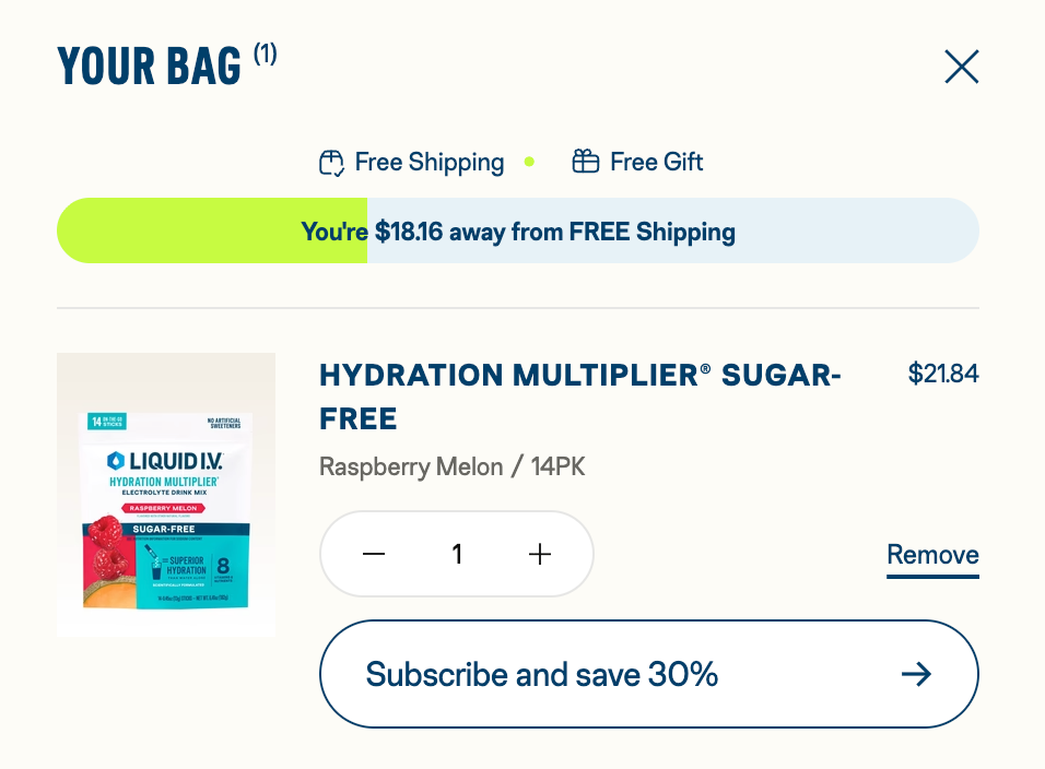 Shopify discount progress bars