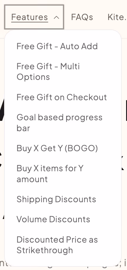 Kinds of Shopify discounts: Kite Discount