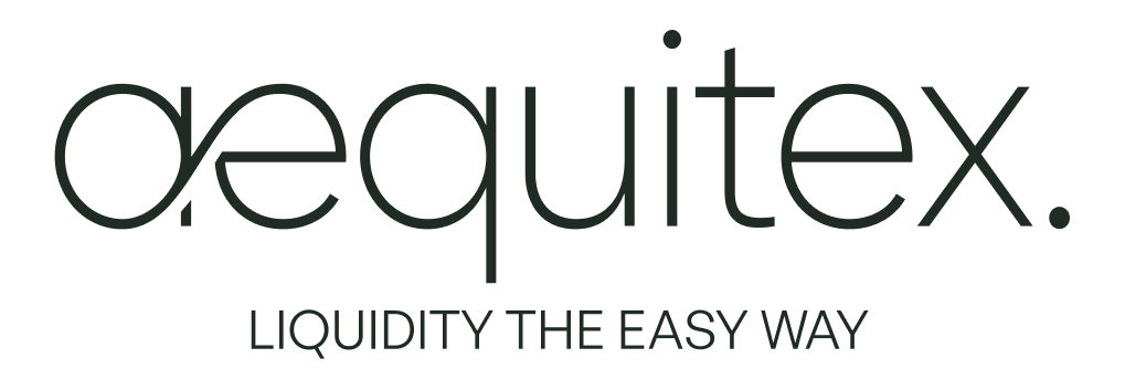 dequiting logo with the tagline Liquidity the easy way.