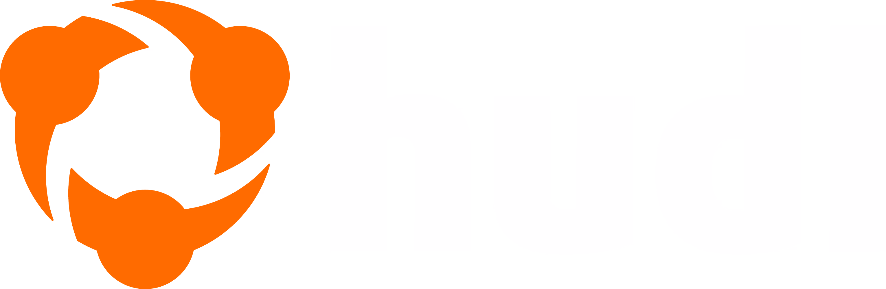 Hudl logo with three stylized orange figures forming a circle next to the white text 'hudl'.