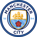 Manchester City football club logo featuring a golden ship, a red rose, and the year 1894.