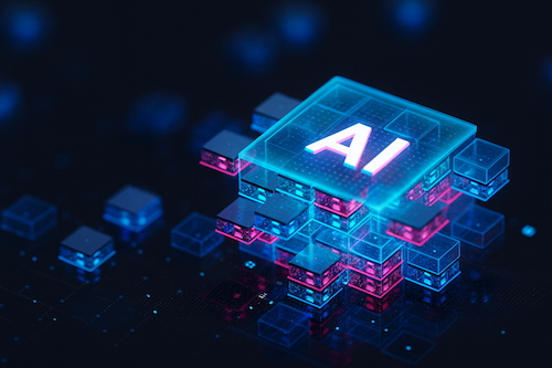Computer graphic of an AI LLM Pentesting service