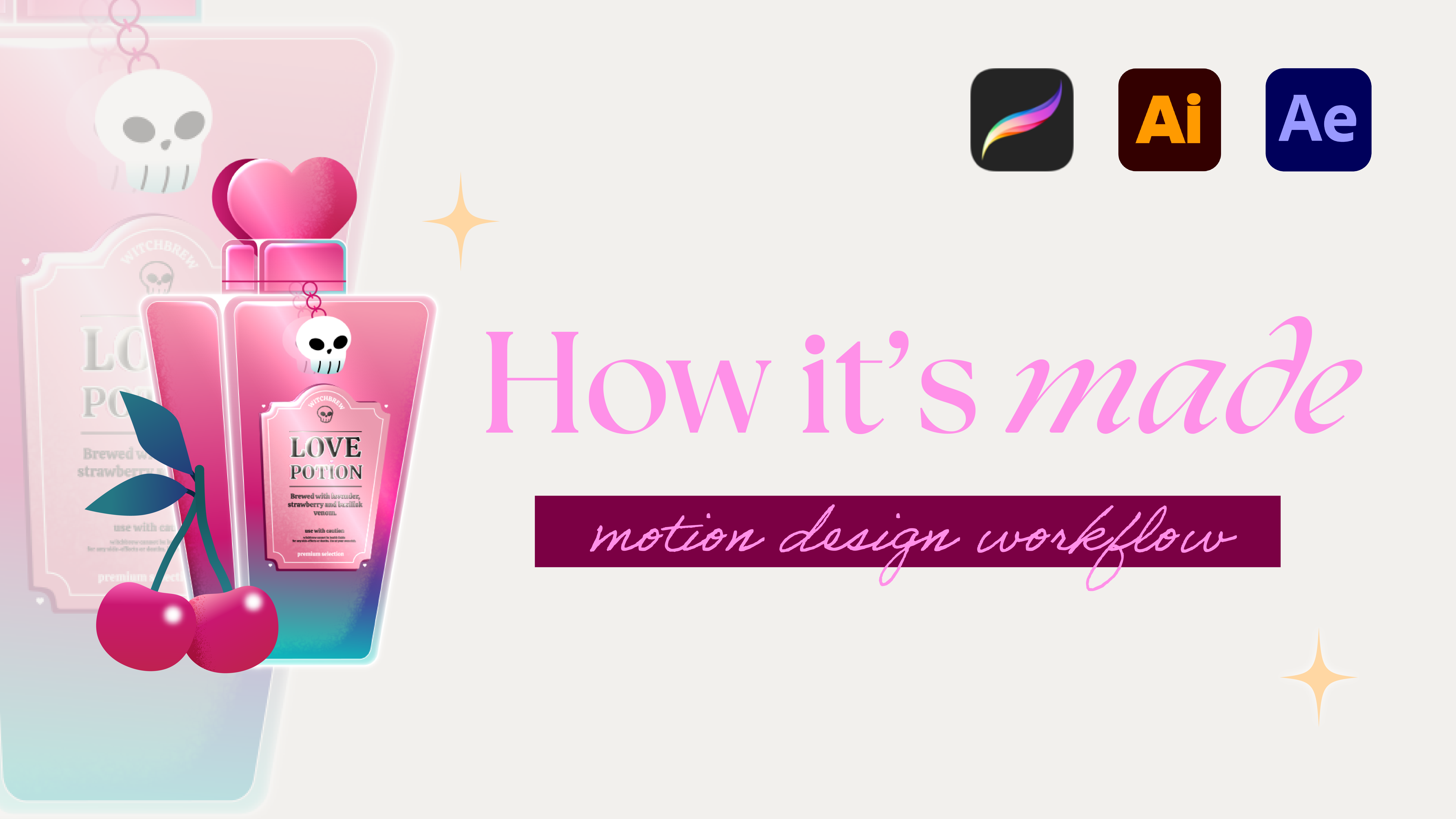 ✧ Creating a Love Potion Animation in After Effects | Full Motion Design Workflow