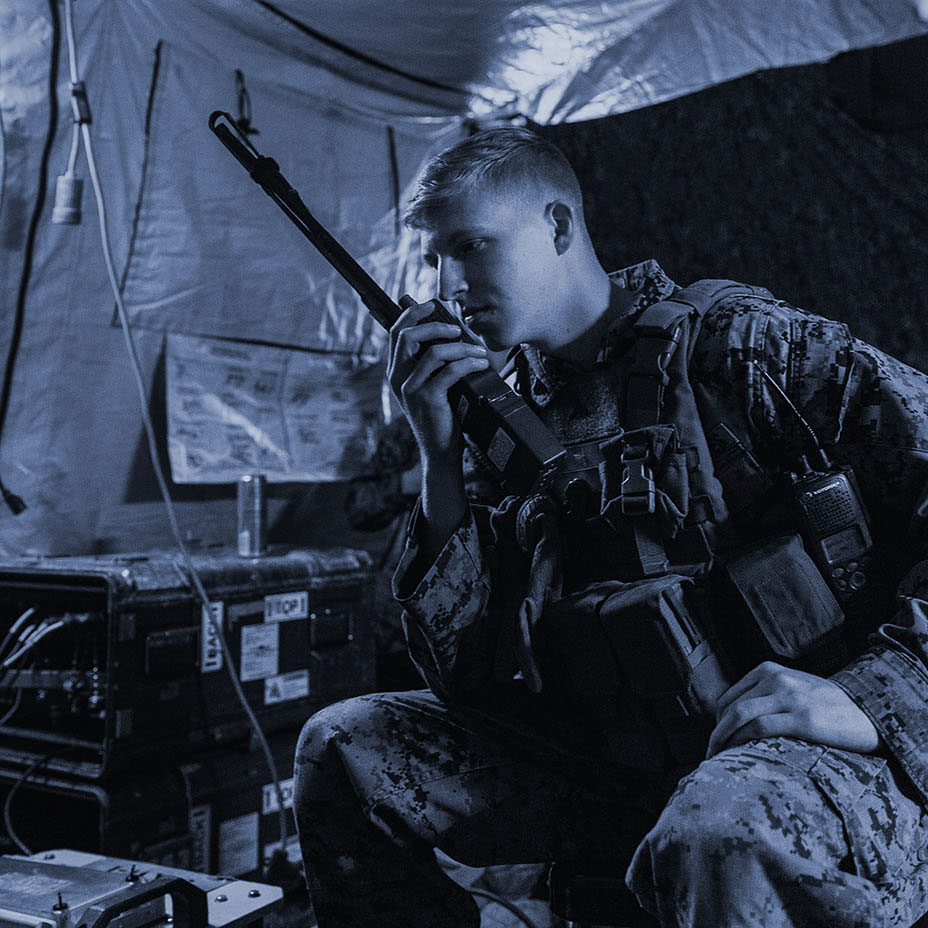 Personnel using mobile radio