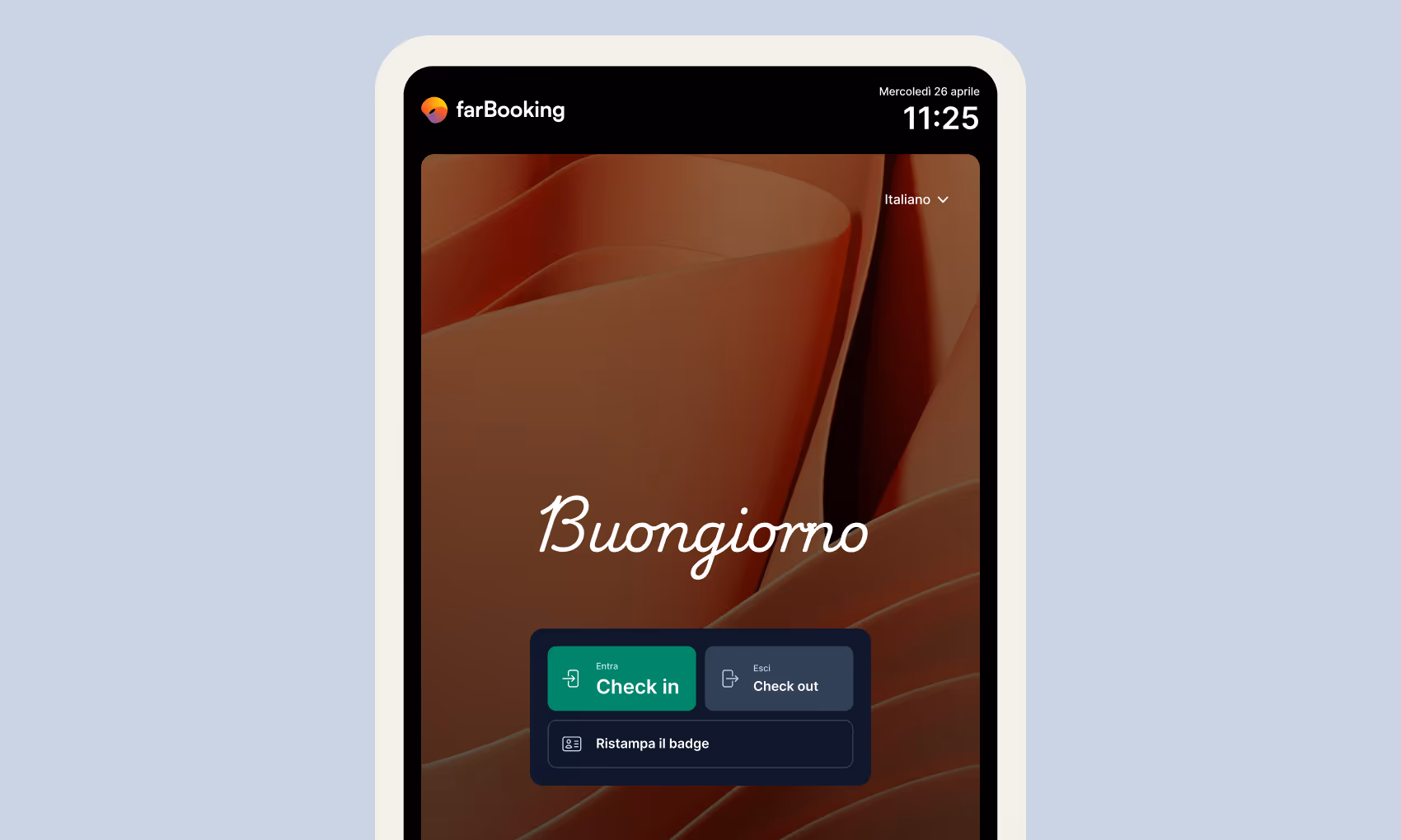 totem di accoglienza ospiti