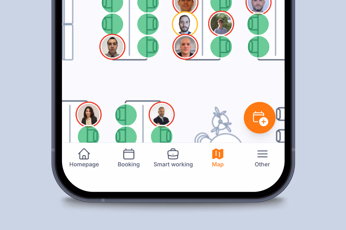 Status dei dipendenti su mappa