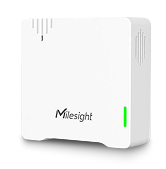 White rectangular Milesight device with a small green indicator light on the front.