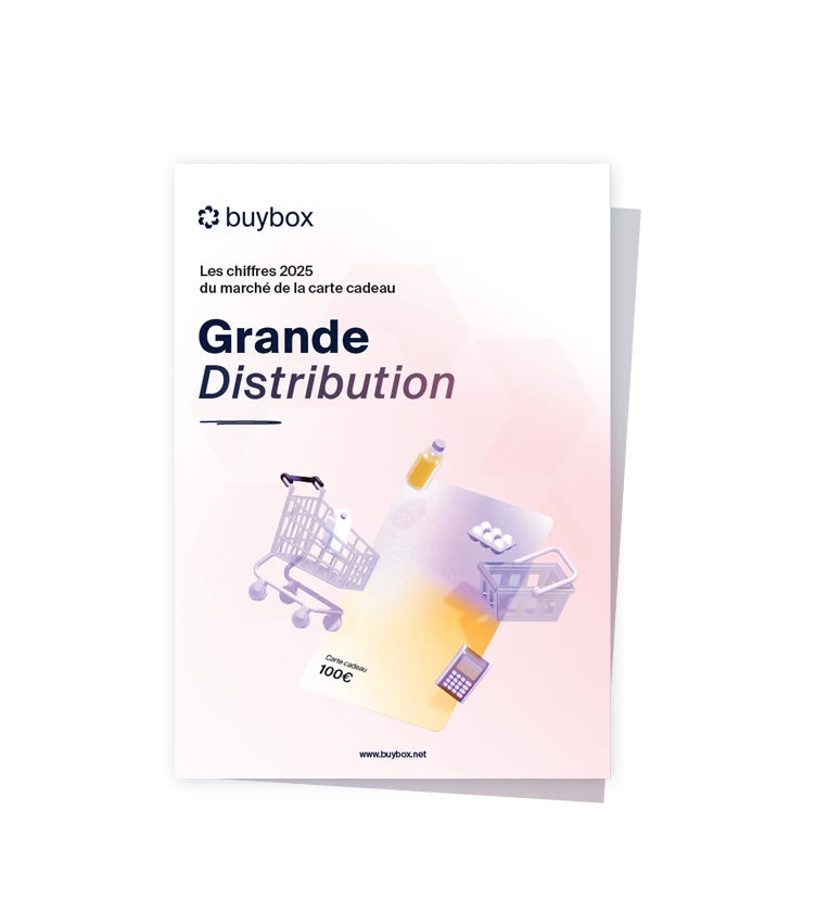 Couverture du rapport sur les chiffres de la carte cadeau sur le secteur la grande distribution