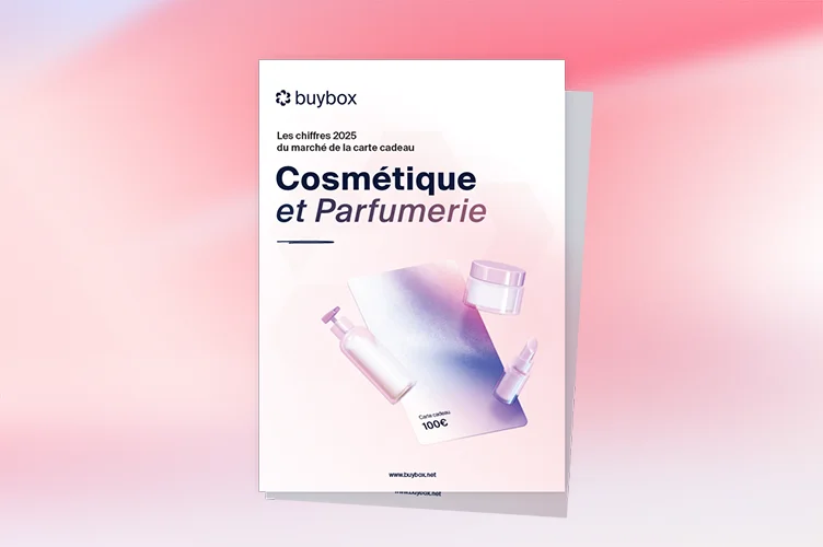 Couverture du rapport sur les chiffres de la carte cadeau sur le secteur de la cosmétique et de la parfumerie