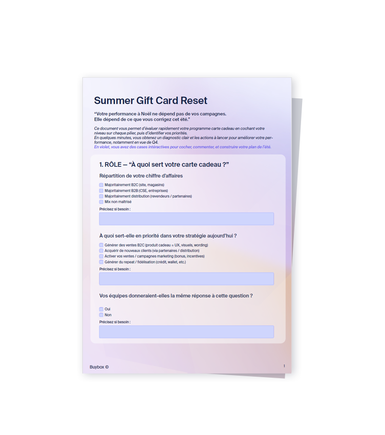 Summer gift card reset