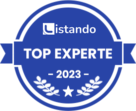 auszeichnungs Emblem als Top Experte auf der Bewertungsplattform Listando